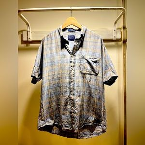 PENDLETON Oceanside short sleeve button up shirt, plaid, men’s large